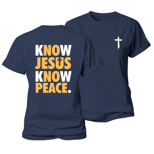 Women's Know Jesus Know Peace Cotton T-Shirt